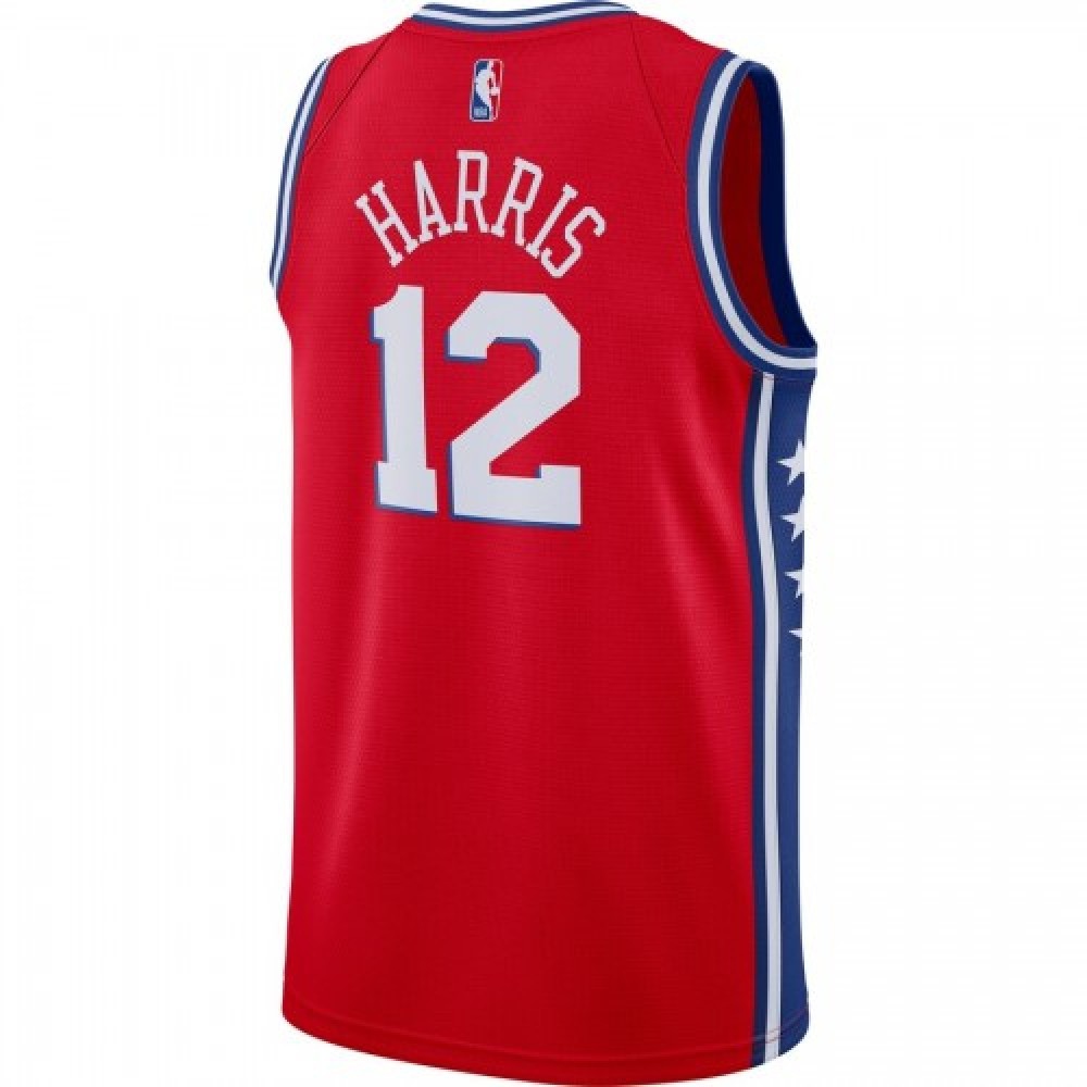 Men's Philadelphia 76ers Tobias Harris #12 Jordan Red 2020/21 Swingman Jersey - Statement Edition-Pro Kit Vault | Brand New 26/27 Sports Jerseys